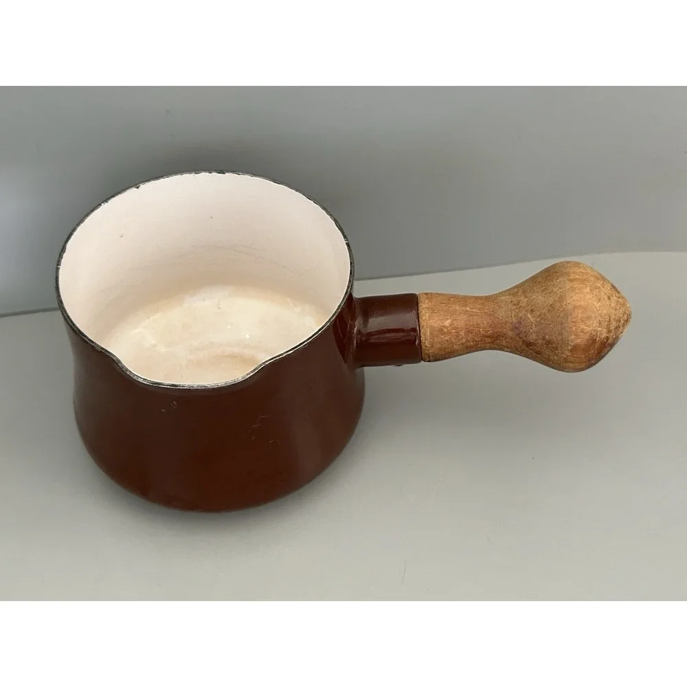 VINTAGE Dansk Kobenstyle Brown Butter Sauce Pot Wood Handle Small Pan France